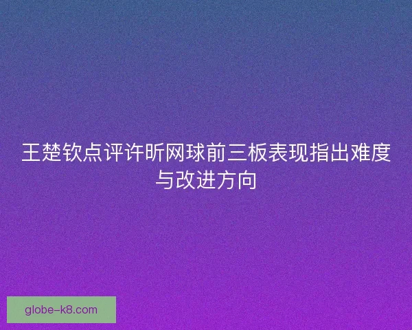 王楚钦点评许昕网球前三板表现指出难度与改进方向